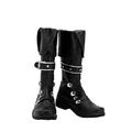 PinLian Genshin Impact Diluc Ragnvindr Boots Shoes Halloween Cosplay Costume (12 M US Male)