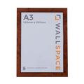 Wall Space A3 Certificate Photo Frame - A3 Frame for A3 Print, Photo & Image - Gloss Walnut A3 Picture Frame Brown - Large Poster Frame Made of Solid Wood and Real Glass - Made in UK (420 x 297 mm)