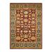 Overton Hand Knotted Wool Vintage Inspired Traditional Mogul Red Area Rug - 6' 0" x 8' 9"