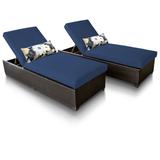 Belle Curved Chaise Set of 2 Outdoor Wicker Patio Furniture