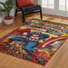 Licensed Disney Captain America Comic Book Youth Digital Printed Area Rug - 4'6"x6'6"