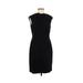 Ann Taylor Casual Dress - Sheath High Neck Sleeveless: Black Print Dresses - Women's Size 6