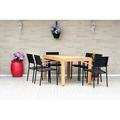 Lark Manor™ Anautica Stackable Outdoor 7 Piece Dining Set Wood/Metal/Teak in Brown/White | 30 H x 63 W x 35 D in | Wayfair