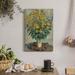 Winston Porter Jerusalem Artichoke Flowers - Wrapped Canvas Painting Metal in Blue/Green/Indigo | 48 H x 32 W x 1 D in | Wayfair