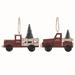 The Holiday Aisle® 2 Piece Wood Truck w/ Tree Holiday Shaped Ornament Set Wood in Brown, Size 4.5 H x 2.0 W x 3.25 D in | Wayfair