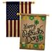 Ornament Collection Happy Saint Patrick's Day 2-Sided Polyester 3'3 x 2'3 ft. House Flag in Black/Brown | 40 H x 28 W in | Wayfair