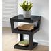 Hokku Designs Aryonna Frame End Table Set Wood/Glass in Black/Brown | 21.88 H x 17 W x 17 D in | Wayfair DA9611D018994053BCD2D2D979F374D5