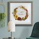 The Holiday Aisle® Pumpkin in Fall Wreath - Picture Frame Painting Paper, Solid Wood in Green/Orange/Red | 20 H x 20 W x 1.5 D in | Wayfair