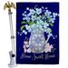 Breeze Decor Decorative House 2-Sided Polyester 3'4 x 2'4 ft. Flag Set in Blue/White | 40 H x 28 W in | Wayfair BD-FL-HS-104119-IP-BO-02-D-US21-BD