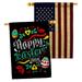 Ornament Collection Easter Day 2-Sided Polyester 3'3 x 2'3 ft. House Flag in Black/Green/Red | 40 H x 28 W in | Wayfair