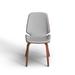 AllModern Holly Leatherette Dining Chair w/ Slightly Curved Seat Upholstered in Gray/Brown | 33 H x 19 W x 22 D in | Wayfair