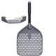XDJ 14/13/12 Inch Perforated Pizza Shovel, Rectangular Removable Aluminum Alloy Non-Slip Handle Pizza Peel, Baking Bread Pizza Crust, Metal Spatula, Hook (Size : 14 Inches)