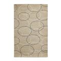 Juniper + Ivory 5 x 8 Modern Hand Hooked Rug Beige Wool - 140013