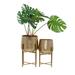 Juniper + Ivory CosmoLiving by Cosmopolitan Set of 2 17 In. x 10 In. Modern Planter Gold Iron - 51992