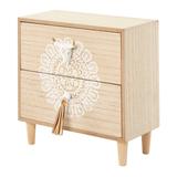 Juniper + Ivory 8 In. x 9 In. Eclectic Jewelry Box Light Brown Wood - 23628