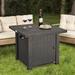 Outdoor 30-Inch Square Propane Gas Fire Pit Table - 50000 BTU with Cover - 30" x 30" x 25" (L x W x H)