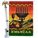 Angeleno Heritage Celebrate Kwanzaa 2-Sided Polyster 40 x 28 in. Flag Set in Green/Red | 40 H x 28 W in | Wayfair