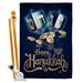 Angeleno Heritage Happy Hanukkah 2-Sided Polyster 40 x 28 in. Flag Set in Blue/Yellow | 40 H x 28 W in | Wayfair AH-HK-HS-137330-IP-BO-D-US20-AH