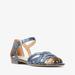 Michael Kors Shoes | Michael Kors Annaliese Embossed-Leather Sandals 8 | Color: Blue | Size: 8