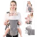 Viedouce Baby Carrier with Foldable Hip Seat,Baby Carrier for Newborn with Lumbar Support,Ergonomic Baby Carrier with 5 Adjustable Angle Settings for Newborn from 3-36 Month (3-20 kg)