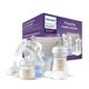 Philips Avent Manual Breast Pump Starter Set - BPA Free Single Hand Breast Pump and Baby Milk Bottle (Model SCF430/16)