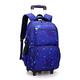 Sonze Wheeled Trolley Backpack,Kids Backpack Trolley Bag,Large capacity tie rod package, breathable shoulder bag-B_Two rounds