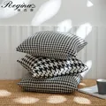 REGINA – housse de coussin pied-de-poule en coton rétro taie d'oreiller décor de chambre canapé