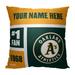 The Northwest Group Oakland Athletics 18'' x Colorblock Personalized Throw Pillow