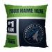 The Northwest Group Minnesota Timberwolves 18'' x Colorblock Personalized Throw Pillow