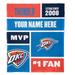 The Northwest Group Oklahoma City Thunder 50'' x 60'' Colorblock Personalized Sherpa Throw