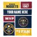 The Northwest Group Denver Nuggets 50'' x 60'' Colorblock Personalized Sherpa Throw