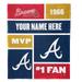 The Northwest Group Atlanta Braves 50'' x 60'' Colorblock Personalized Sherpa Throw