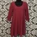 American Eagle Outfitters Dresses | Aeo Raspberry Knit 3/4 Sleeve Seeater Dress Sz S | Color: Pink/Red | Size: S