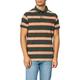 Superdry Men's Academy Stripe Polo Shirt, Enamel Green Multi, M