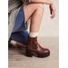 Preston Platform Ankle Boots - Brown - Free People Boots