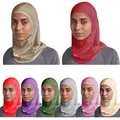 Foulard hijab en coton pour femmes musulmanes chapeau rond Amira sous-écharpe vêtements de sauna