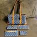 Dooney & Bourke Bags | Dooney&Bourke 5 Pc Leather Satchel And Accessories Are All Authentic | Color: Blue/Yellow | Size: Medium