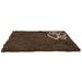 'Fuzzy' Quick-Drying Anti-Skid and Machine Washable Dog Mat, 31" L X 21" W, Dark Brown, 1.15 LBS