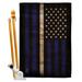 Angeleno Heritage Thin White Line 2-Sided Polyester 2'3 x 3'3 ft House Flag Set in Black/Brown | 40 H x 28 W in | Wayfair