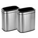 Alpine Industries Trash Can, Stainless Steel in Gray | 17 H x 14 W x 8.9 D in | Wayfair 470-20L-2PK