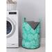 East Urban Home Ambesonne Dahlia Flower Laundry Bag Fabric in Blue/Green | 12.99 H x 12.99 W in | Wayfair 5B9F3E9DA4DC4FF687F89E7A575711FF