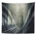 East Urban Home Polyester Spooky Dark Forest w/ Fog Tapestry w/ Hanging Accessories Included Polyester | 50 H x 60 W in | Wayfair