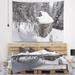 East Urban Home Polyester House in Magic Winter Forest Tapestry w/ Hanging Accessories Included Polyester in Black/Gray | 50 H x 60 W in | Wayfair