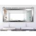 Wade Logan® Karlyn Wood Framed Barn Door Bathroom/Vanity Mirror in Silver in Gray | 30.5 H x 57.5 W x 0.75 D in | Wayfair