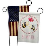 Breeze Decor Be My Bee 2-Sided Polyester 18 x 13 in. Garden Flag in White/Yellow | 18.5 H x 13 W in | Wayfair BD-VA-GP-101077-IP-BOAA-D-US21-BD