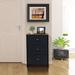 Sorbus Nightstand w/ 3 Drawers - Bedside Furniture & Accent End Table Chest For Home, Bedroom, Steel Frame, Rustic Wood Top, () Metal | Wayfair