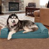 FurHaven Plush & Suede Memory Foam Sofa Style Pet Bed Metal | 8 H x 44 W x 35 D in | Wayfair 65536089