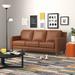 Zipcode Design™ Ferranti 78" Vegan Leather Sofa Faux Leather in Brown | 33 H x 78 W x 31.5 D in | Wayfair D3A02635B3D240DBA0FD41E90ED815B7