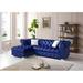 Blue Sectional - House of Hampton® 102.4" Wide Velvet Right Hand Facing Sofa & Chaise Velvet | 30.4 H x 102.4 W x 63 D in | Wayfair