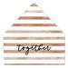 Gracie Oaks Together Orange Strips - Wrapped Canvas Textual Art Canvas in Orange/White | 12 H x 12 W x 1.5 D in | Wayfair